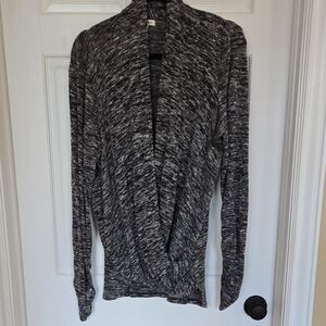 Max Studio Charcoal and Light Gray Knit Sweater